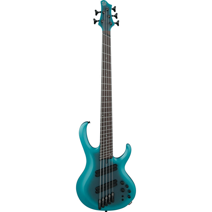 Ibanez 2022 BTB605 Bass Workshop BTB 5-String Multi Scale Bass Guitar - Cerulean Aura Burst Matte - New