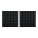 Gator GFW-ACPNL1212PCHA-2PK Charcoal 12 x 12 x 2-Inch Acoustic Pyramid Panel - 2 Pack