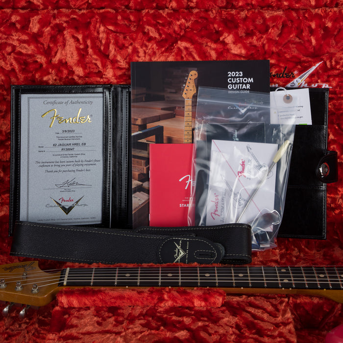 Fender Custom Shop 62 Jaguar Heavy Relic Electric Guitar, Ebony Fingerboard - Watermelon King - CHUCKSCLUSIVE - #R130047