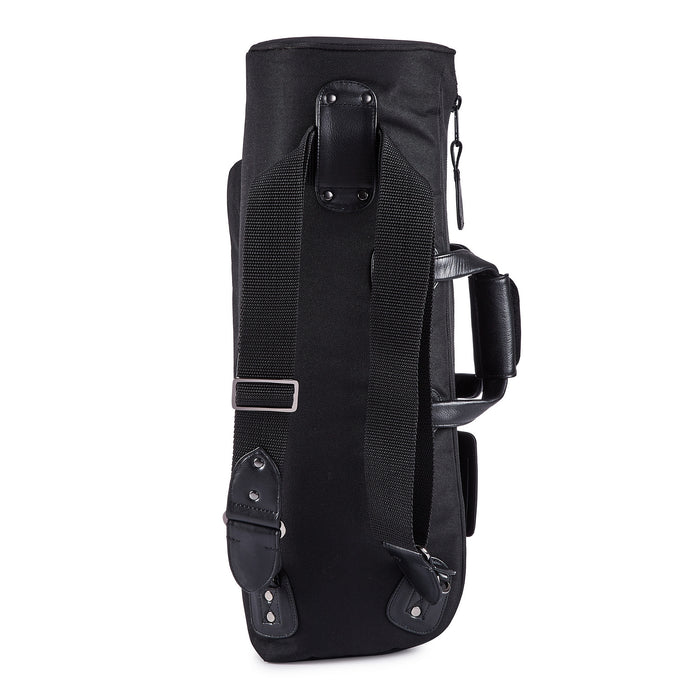 GARD 1-MSK Single Trumpet Gig Bag - Black Polyester with Leather Trim