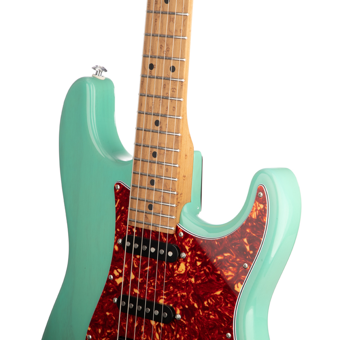 Suhr Classic S Paulownia HSS Electric Guitar, Maple Fingerboard - Trans Seafoam Green