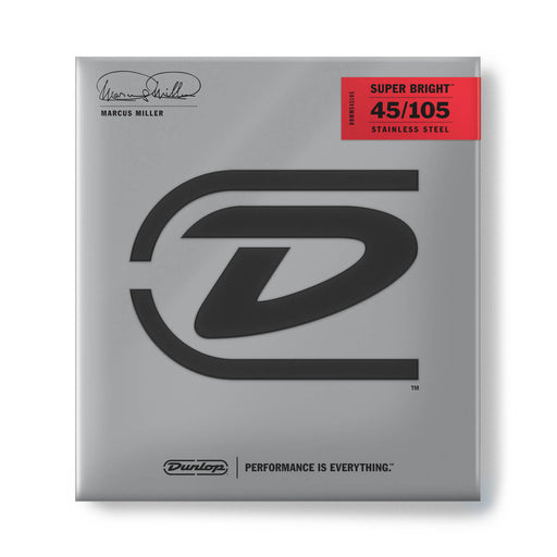 Dunlop DBMMS45105 Marcus Miller Super Bright Bass Guitar Strings - Medium Gauge, .045-.105