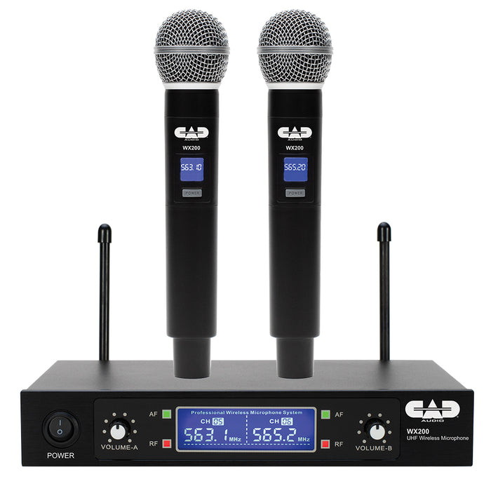 CAD Audio WX200 UHF Dual Wireless Handheld Microphone System