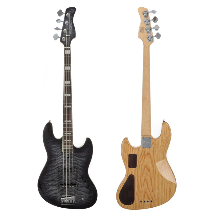 Sire Marcus Miller V9 Swamp Ash-4 Bass Guitar - Transparent Black - Display Model - Display Model