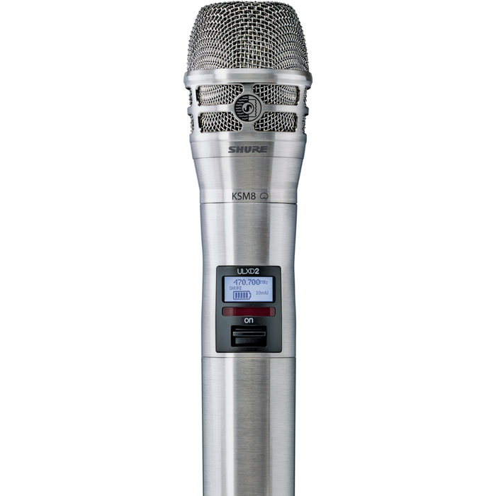 Shure ULXD2/K8 Handheld Transmitter with KSM8 Capsule - Nickel, H50 Band