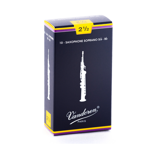 Vandoren SR20 Traditional Soprano Sax Reed 10-Pack - New,2.5