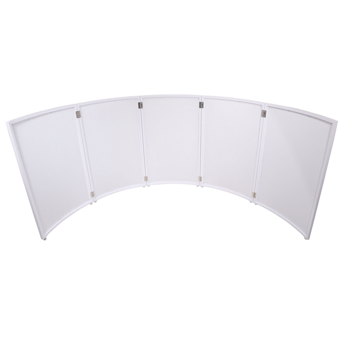 Pro-X LUNA DJ Facade 5 Panel Circular White Hardware with White Scrim Kit