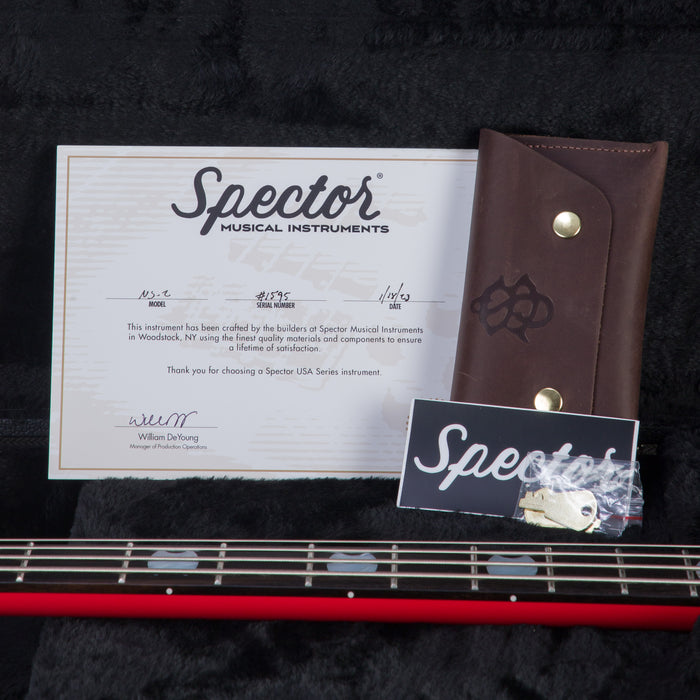 Spector USA Custom NS-2 Legends of Racing Limited Edition Bass Guitar - “Enzo Livery Red” - CHUCKSCLUSIVE - #1595