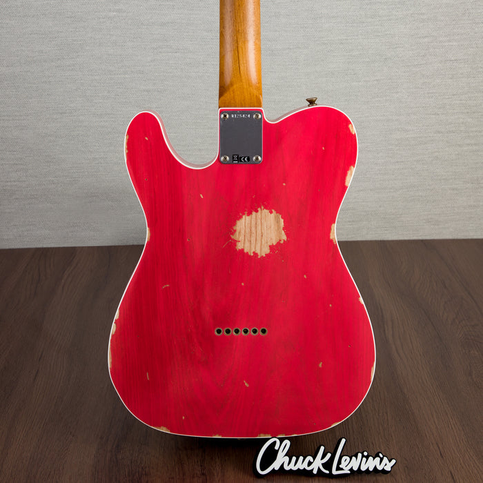 Fender Custom Shop 62 Telecaster Custom Heavy Relic Electric Guitar, Ebony Fingerboard - Watermelon King - CHUCKSCLUSIVE - #R125424