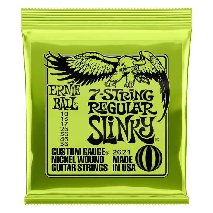 Ernie Ball 2621 Regular Slinky Nickel Wound Electric Guitar Strings - .010-.056 7-String