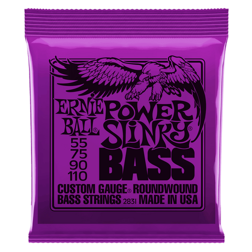 Ernie Ball Power Slinky Nickel Wound Electric Bass Strings .55-.110