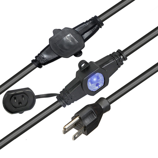 ProX XC-MEP14-529-MK2 52FT 110V Edison Male to 9 Outlet 110v EdisoProX 52FT 110V Edison Male to 9 Outlet 110v Edison Female Powern Female Power Cord