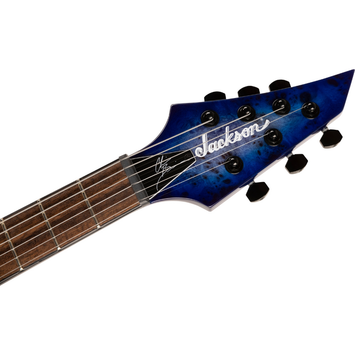 Jackson Pro Series Signature Chris Broderick Soloist HT6P Electric Guitar - Transparent Blue