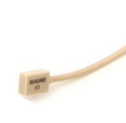 Shure WL93 Omnidirectional Condenser Lavalier Microphone - Tan