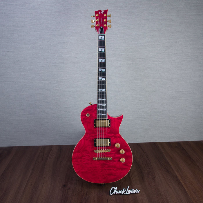 ESP USA Eclipse QM GH Electric Guitar - Raspberry - #US24124