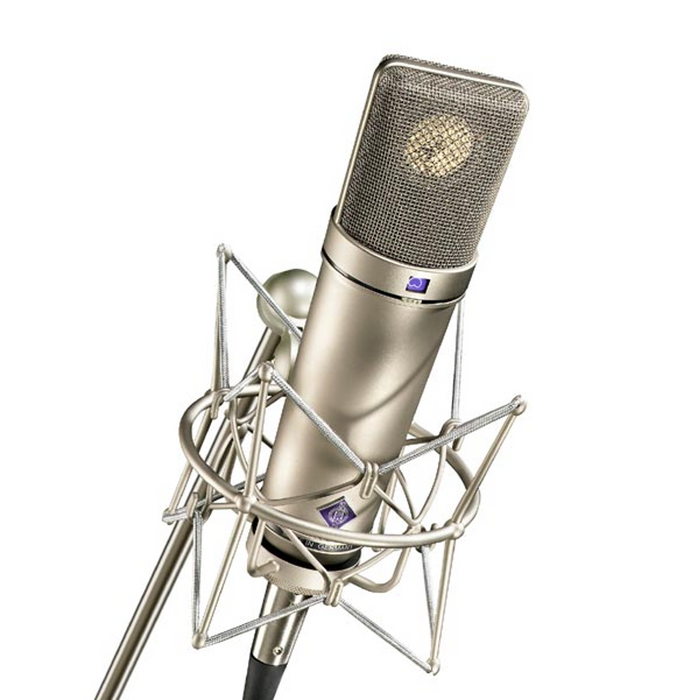 Neumann U 87 AI Multi-Pattern Condenser Microphone W/ EA87 Shockmounts and Mic Briefcase - Nickel Stereo Pair