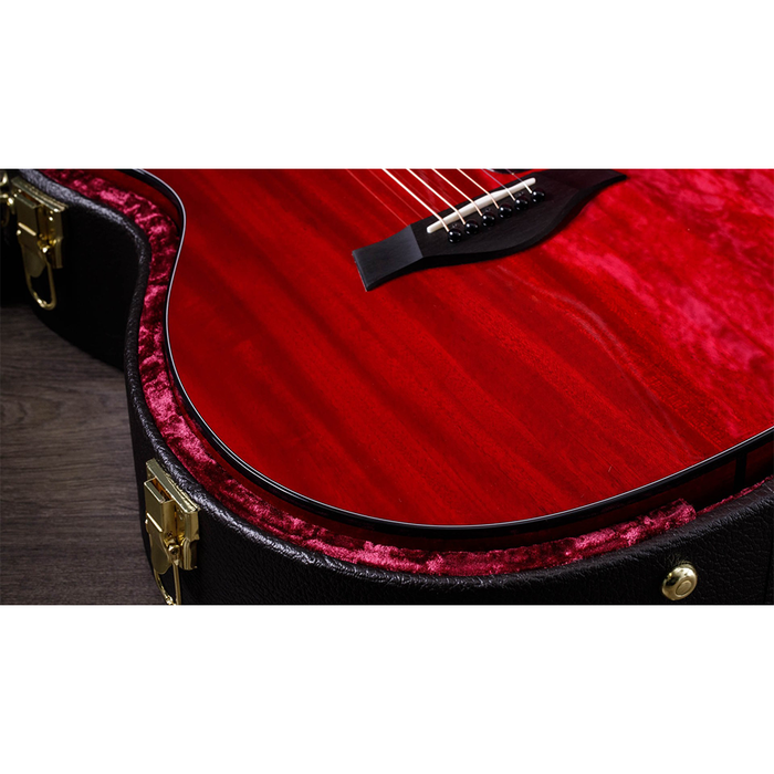 Taylor 224ce DLX LTD Acoustic Electric Guitar - Trans Red