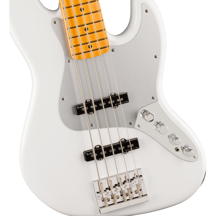 Fender American Ultra II Jazz Bass V Electric Bass Guitar, Maple Fingerboard - Avalanche