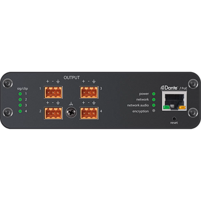 Shure ANI4OUT-BLOCK 4-Channel Audio Network Interface - Display, Open Box, Mint