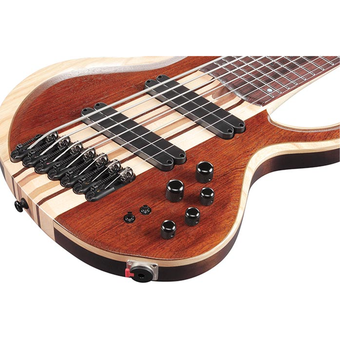 Ibanez BTB7MS-NML Multi-Scale 7-String Bass Guitar - Natural Mocha Low Gloss