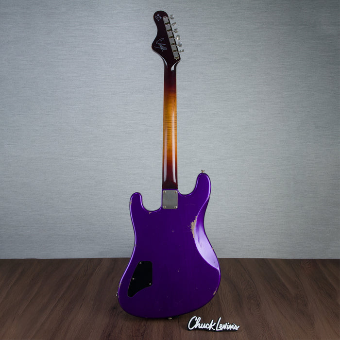 Castedosa Conchers Baritone Electric Guitar - Aged Purple Metallic - #199