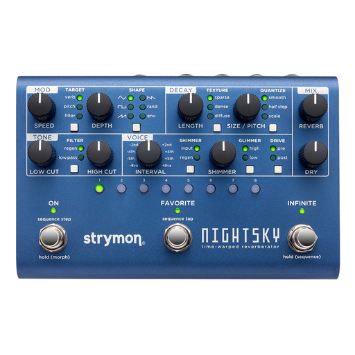 Strymon Night Sky Time-Warped Reverberator Guitar Pedal