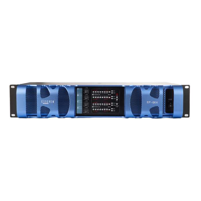 E11EVEN EP-6K4 4-Channel 1250-Watt Power Amplifier - Blue