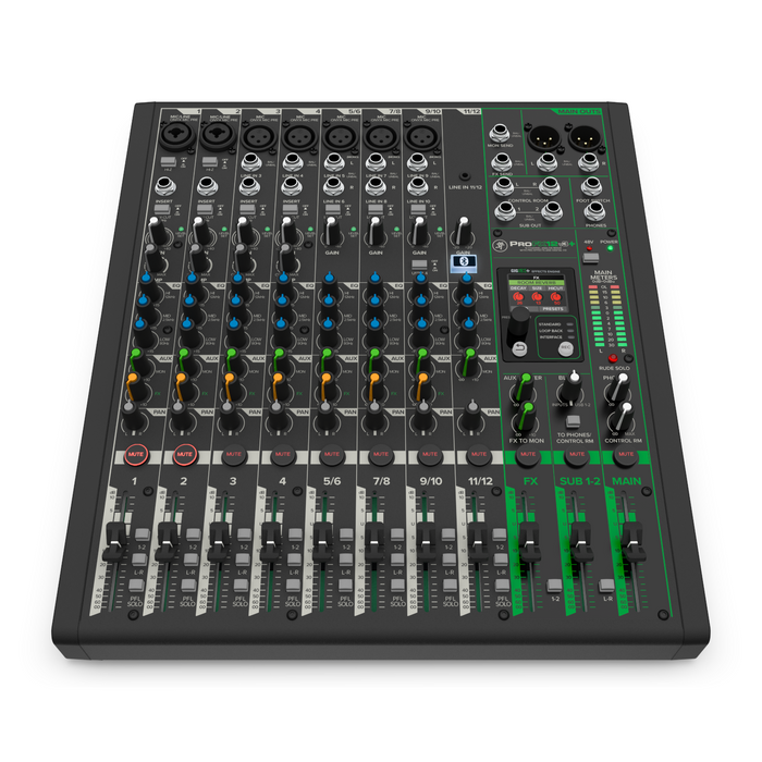 Mackie ProFX12v3+ 12-Channel Analog Mixer with Enhanced FX and Bluetooth