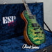 ESP USA Eclipse Quilted Maple Top Electric Guitar - Dark Lime Sunburst