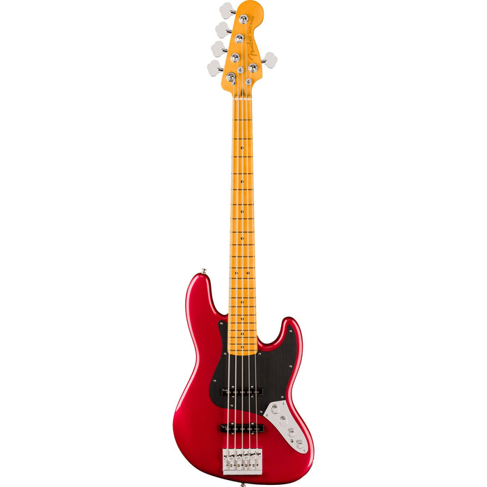 Fender American Ultra II Jazz Bass V Electric Bass Guitar, Maple Fingerboard - Sinister Red