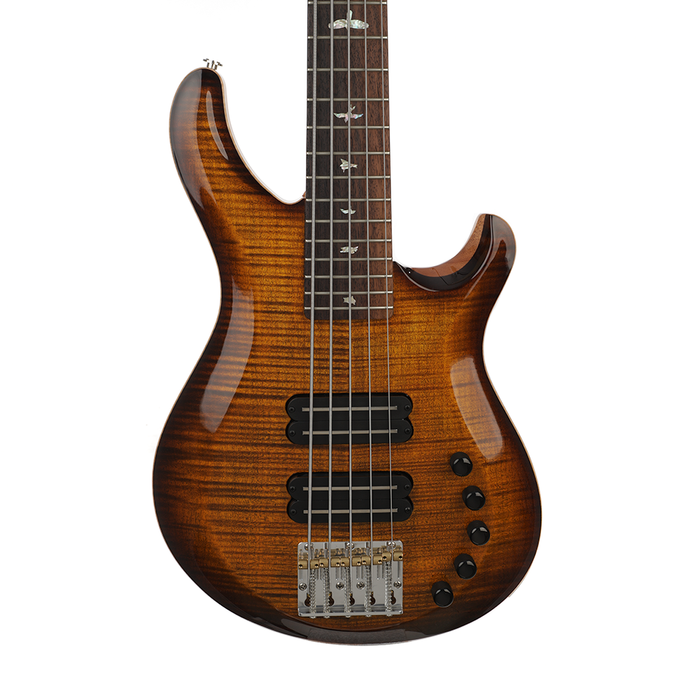 PRS Grainger 5-String Bass Guitar - Black Gold Burst, Natural Back - New