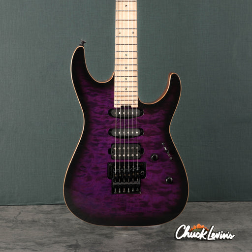 ESP M-III FR Quilt Maple Top Electric Guitar - Deep Purple Sunburst - #US22119