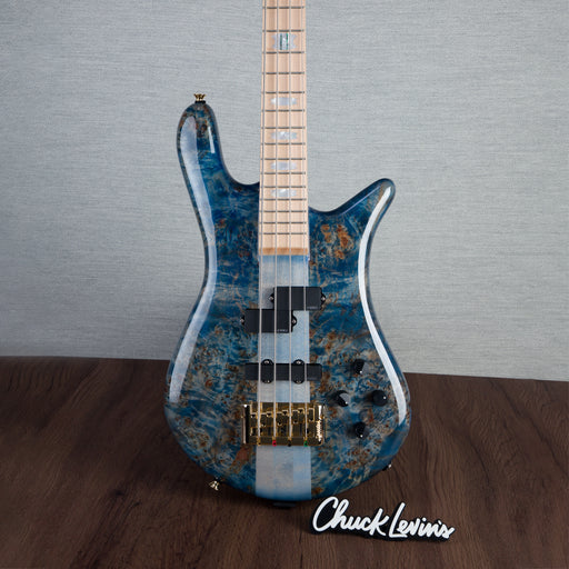 Spector Euro4 LT Bass Guitar - Exotic Poplar Burl Blue Fade - CHUCKSCLUSIVE - #]C121SN 21127