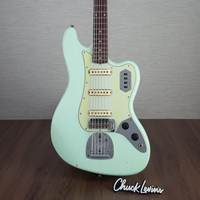 Fender Custom Shop Limited Edition Bass VI Journeyman Relic - Faded Aged Surf Green - New