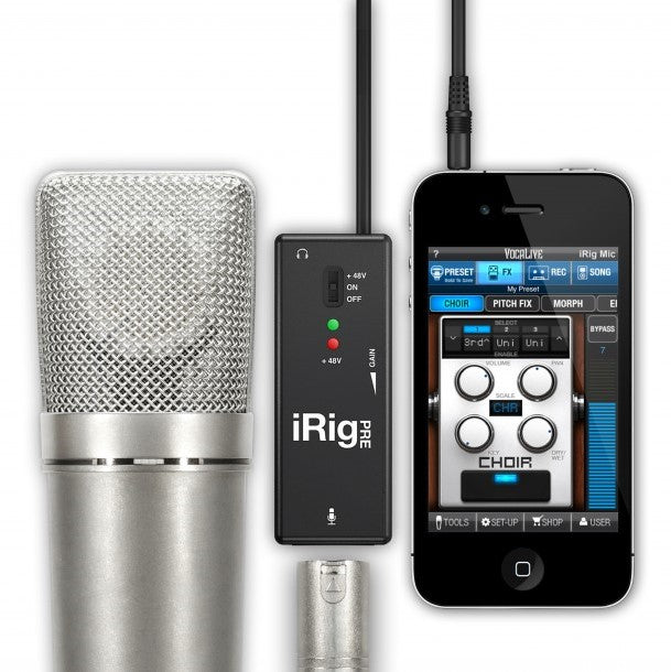 IK Multimedia iRig Pre - XLR Microphone Interface For iOS & Android