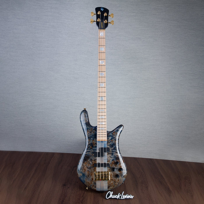 Spector Euro4 LT Bass Guitar - Exotic Poplar Burl Blue Fade - CHUCKSCLUSIVE - #]C121SN 21046