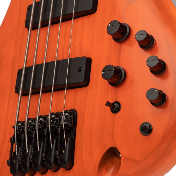 Ibanez SR Prestige SR4605 5-String Bass Guitar - Orange Solar Flare Low Gloss