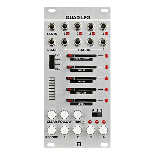 Malekko Quad LFO Generator w/ 16-Step Sequencer Module - Silver