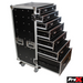 ProX XS-7DTW 7 Drawer Workstation Case W-Folding Lid Side Table on Wheels