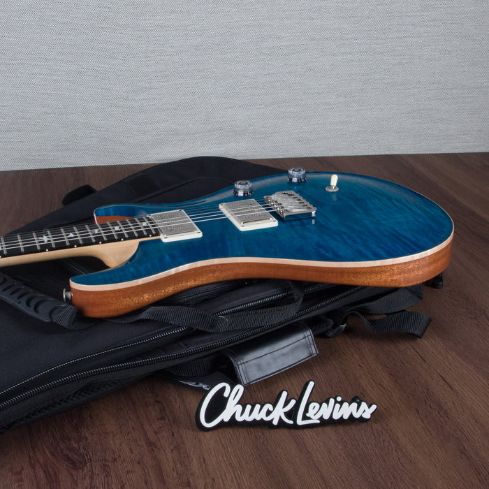 PRS CE24 Flame Maple Electric Guitar, Ebony Fingerboard - Blue Mateo - CHUCKSCLUSIVE - #230369617