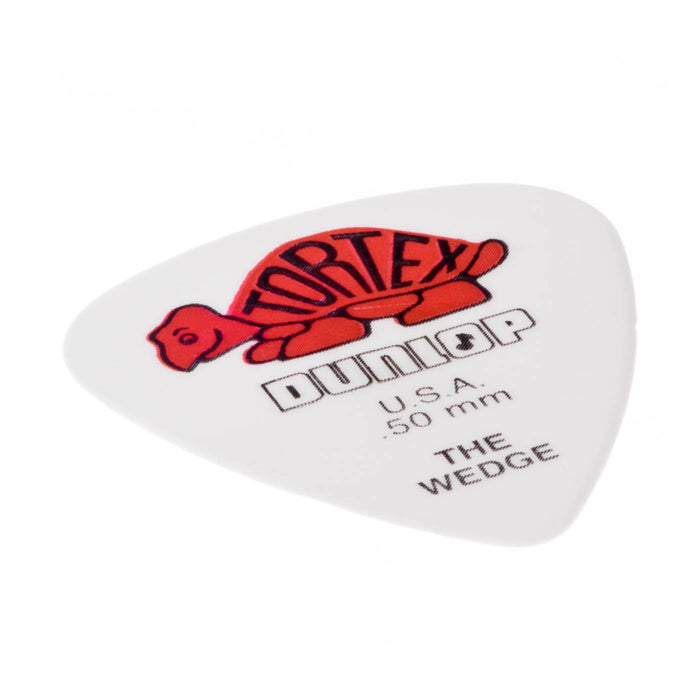 Dunlop Tortex Wedge Pick - 0.50mm - White (12-Pack)