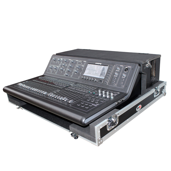 ProX XS-MIDM32DHW ATA Digital Audio Mixer Flight Case for Midas M32 Console with Doghouse Compartment and Caster Wheels