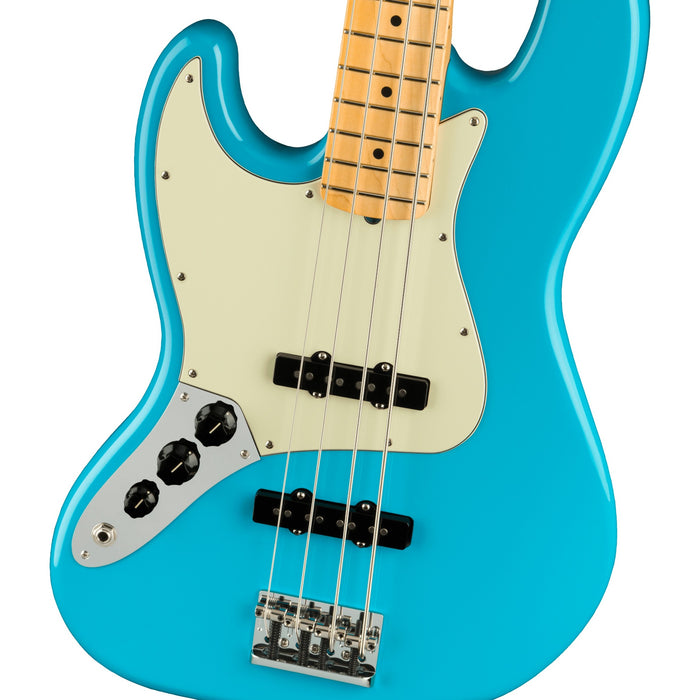 Fender American Professional II Left-Handed Jazz Bass, Maple Fingerboard - Miami Blue - New