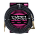 Ernie Ball P06081 Braided Straight to Right Angle Instrument Cable - 10-Foot Black with Gold Connectors