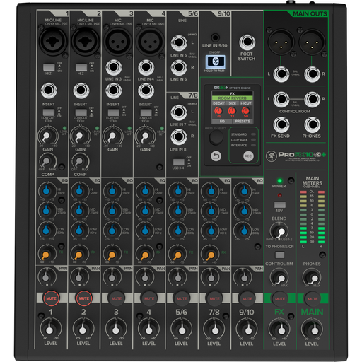 Mackie ProFX10V3+ 10-Channel Analog Mixer with Enhanced FX and Bluetooth