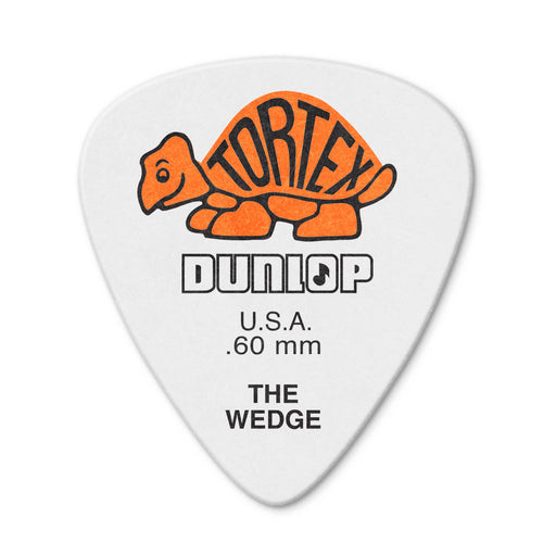 Dunlop Tortex Wedge Pick - 0.60mm - White (12-Pack)