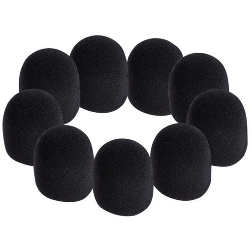 On-Stage ASWS58B9 Microphone Windscreen 9-Pack - Black