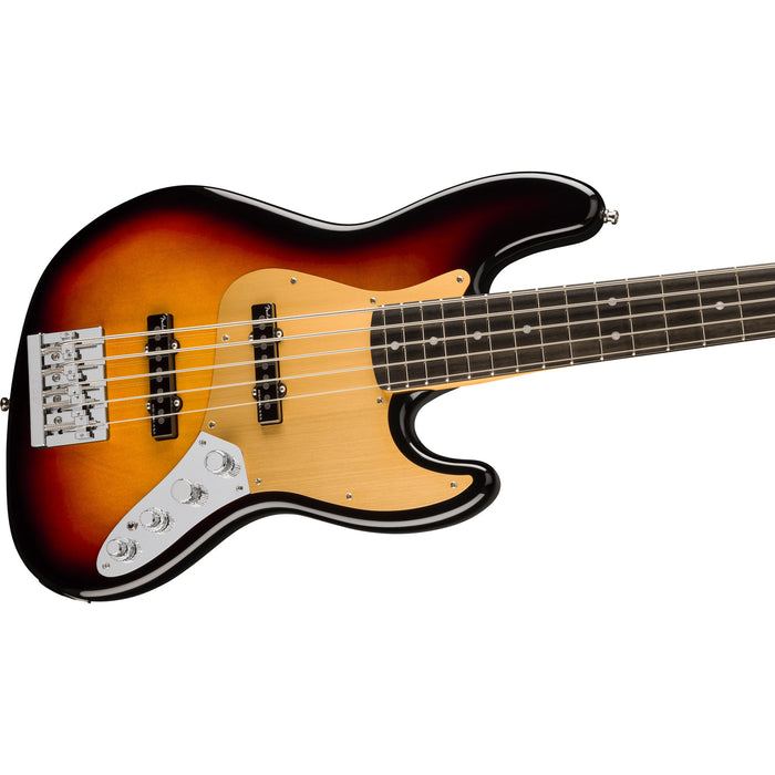 Fender American Ultra II Jazz Bass V Electric Bass Guitar, Ebony Fingerboard - Ultraburst