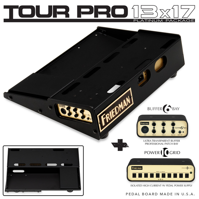 Friedman 13 x 17-Inch Tour Pro Platinum Guitar Pedalboard