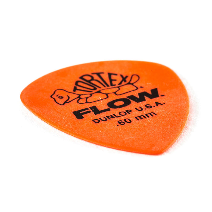 Dunlop Tortex Flow Guitar Picks - .60mm - Orange (12-Pack)